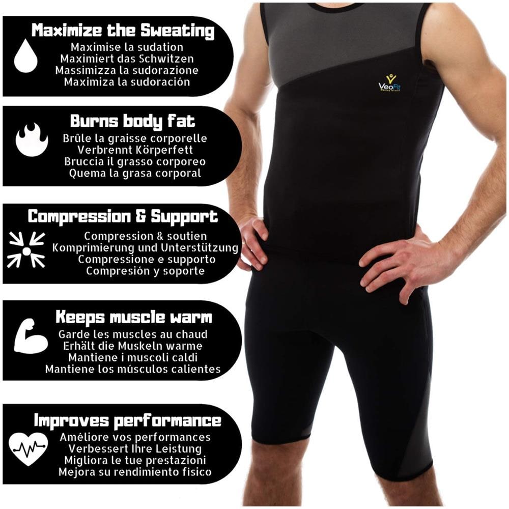 Pantaloncini Da Uomo Sudorazione E Compressione - Tonifica La Pancia E Rassoda Le Cosce -xl - Foto 2