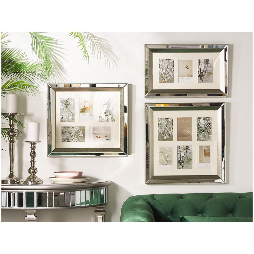 Cornice A Specchio Per 5 Foto Color Argento Makeni - Foto 2