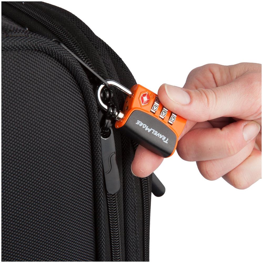 6 Pacchetti Aprire Alert Indicatore Tsa Approvato A 3 Cifre Bagagli Serrature Per Valigia Di Corsa Bagagli (arancione)  - Foto 4