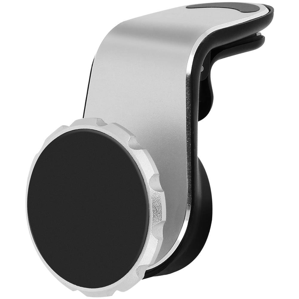 Supporto Auto Smartphone Sistema Magnetico Fissaggio Griglia Aerazione - Argento - Foto 1