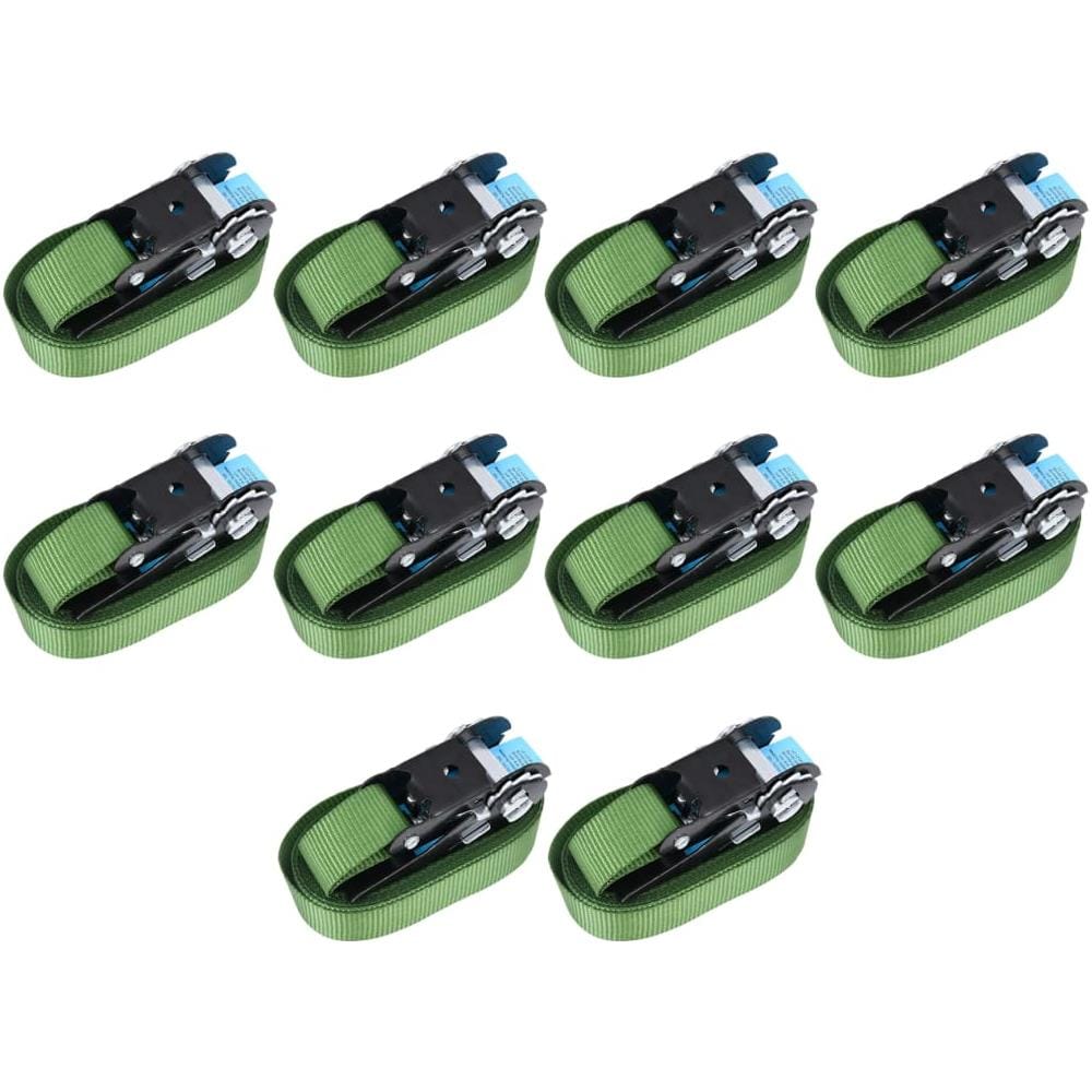 Cinghie d'Ancoraggio a Cricchetto 10 pz 800 daN 6m Verde - Foto 1