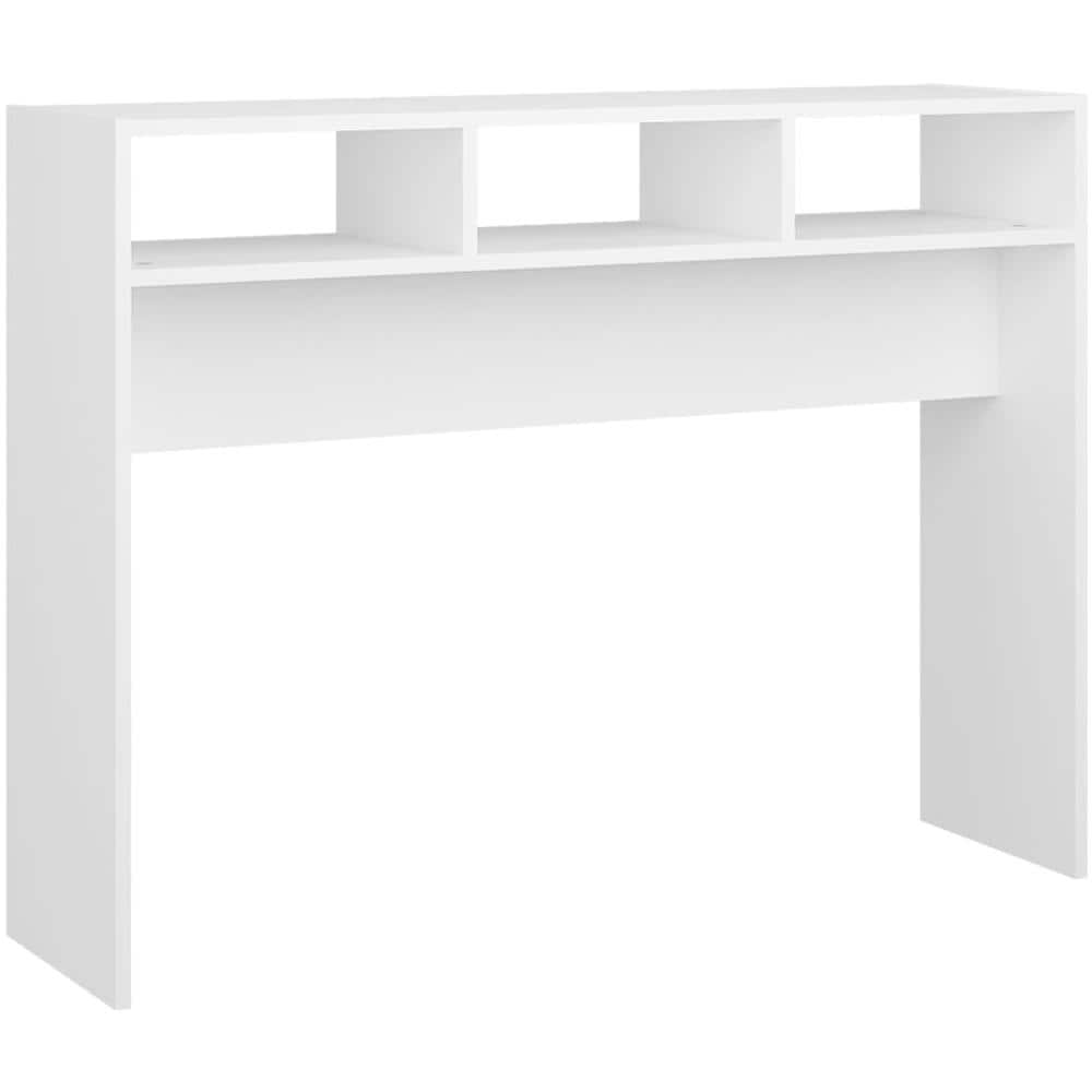Tavolino Consolle Bianco 105x30x80 cm in Legno Multistrato - Foto 1