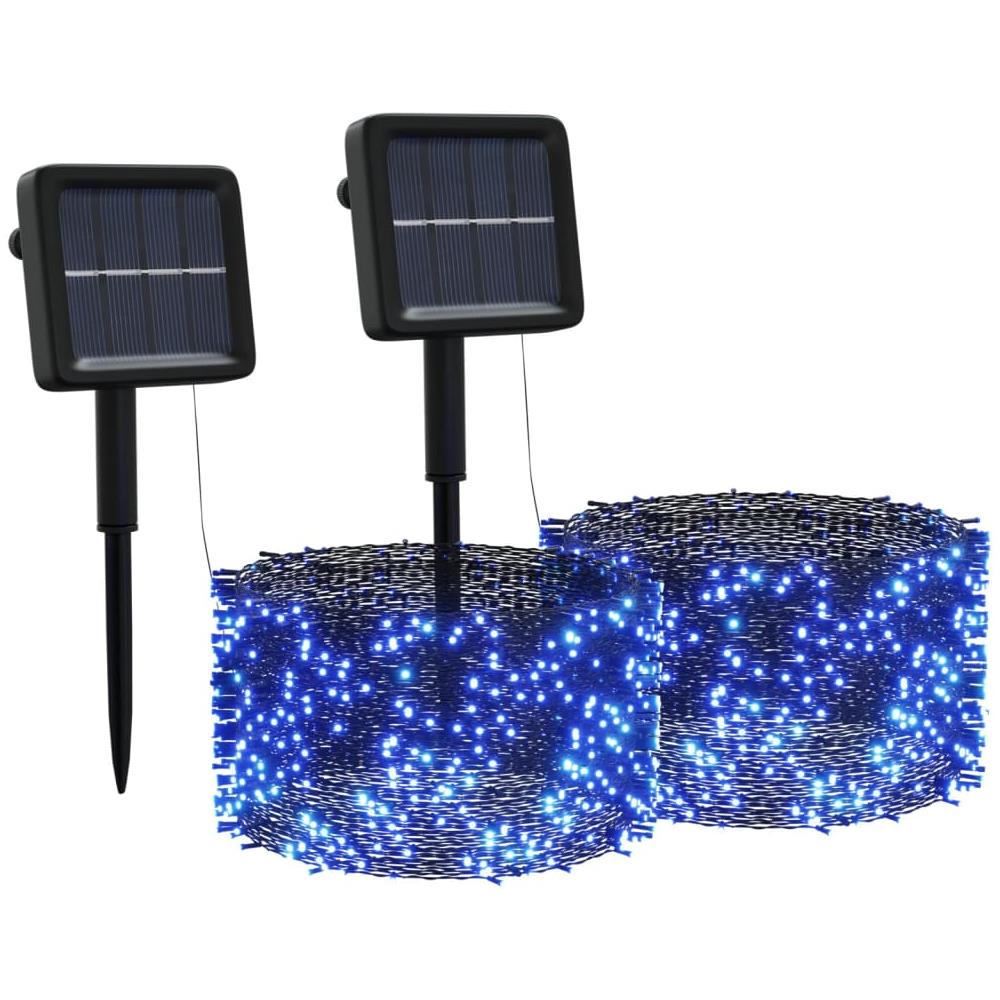 Luci Solari Fatate 2 pz 2x200 LED Blu Interni Esterni - Foto 2