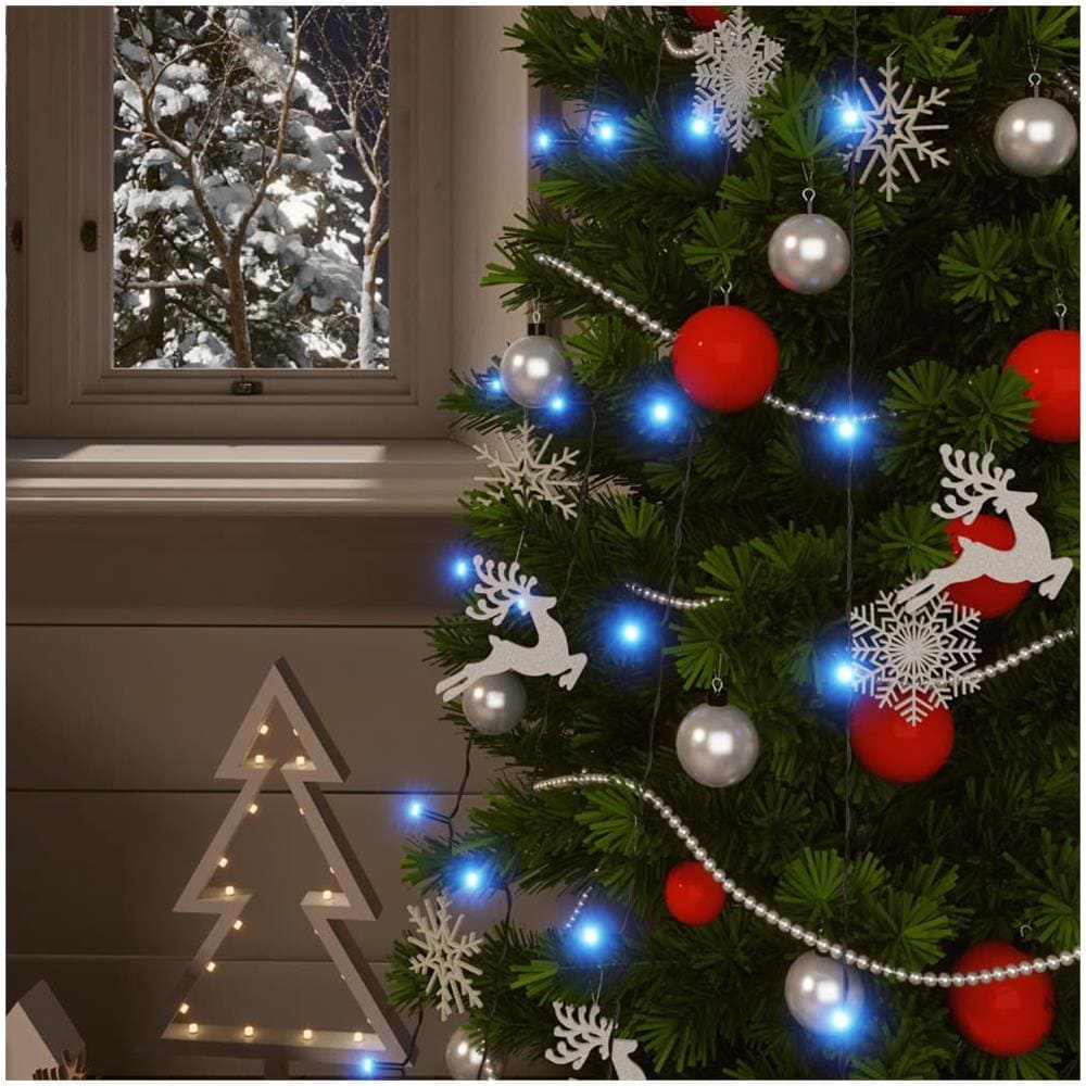 Luci Solari Fatate 2 pz 2x200 LED Blu Interni Esterni - Foto 3