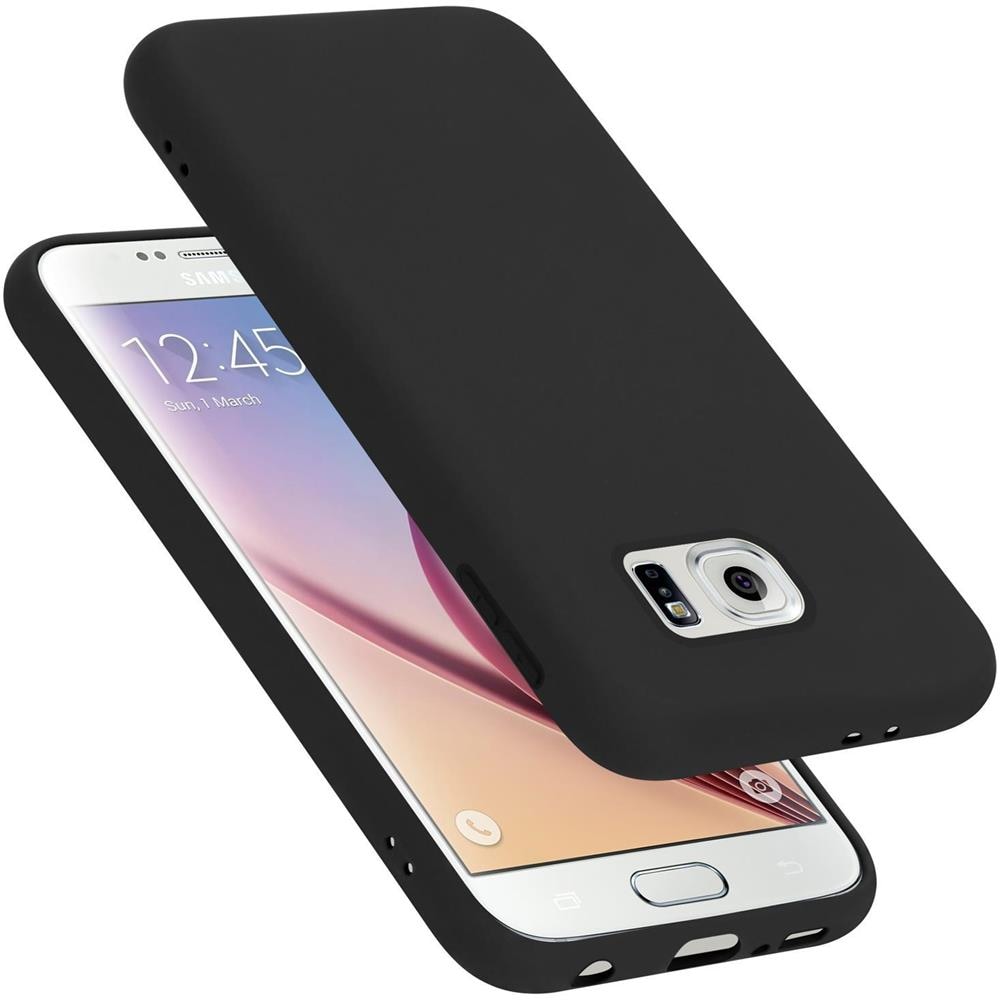 Custodia Compatibile Con Samsung Galaxy S6 In Liquid Nero - Coperchio Protettivo In Silicone Tpu Flessibile - Foto 1
