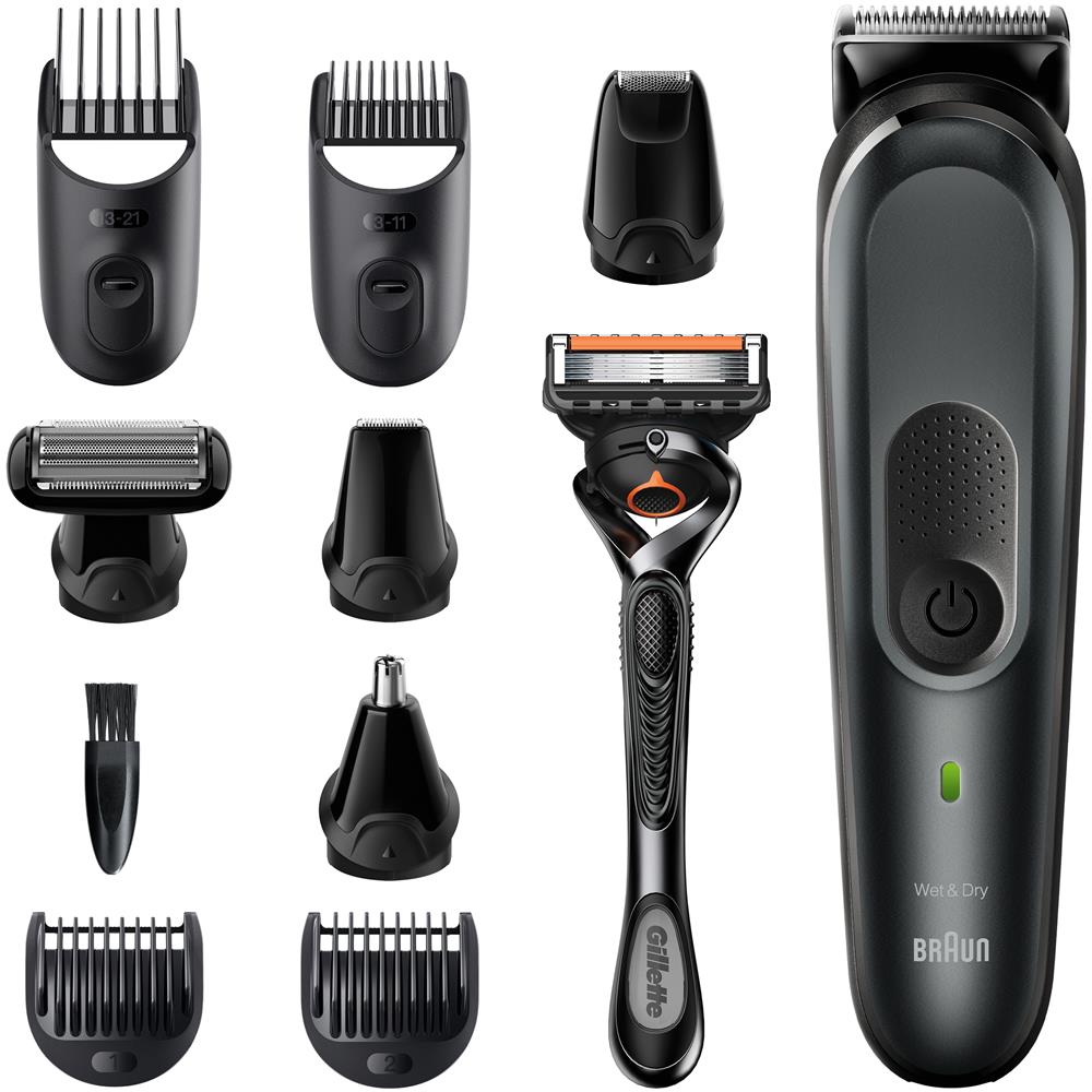 Rasoio Elettrico Ricaricabile Serie 7 Mgk7321 con Accessori Lavabili Colore Nero /Grigio - Foto 2