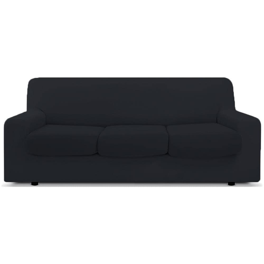 Copridivano Antimacchia Elasticizzato Protettivo Impermeabile Genius Tinta Unita 3 Posti Nero 1017 - Foto 1