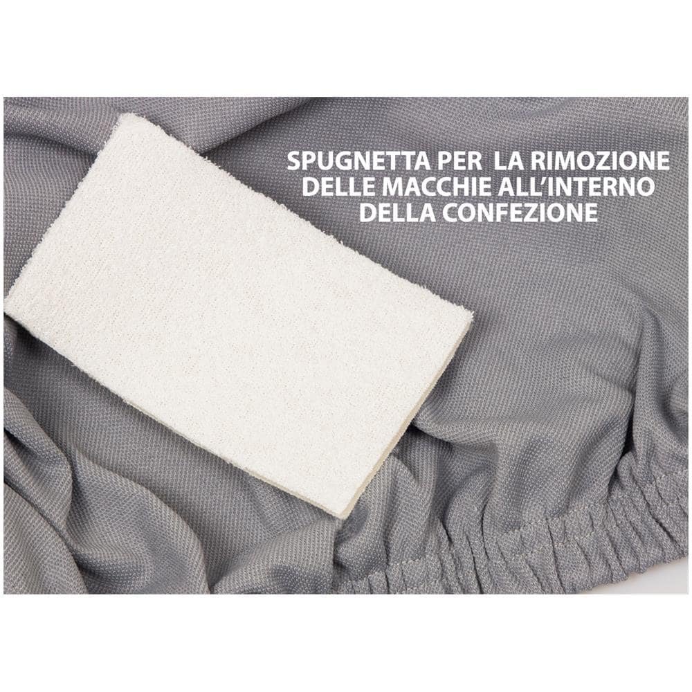 Copridivano Antimacchia Elasticizzato Protettivo Impermeabile Genius Tinta Unita 3 Posti Nero 1017 - Foto 2