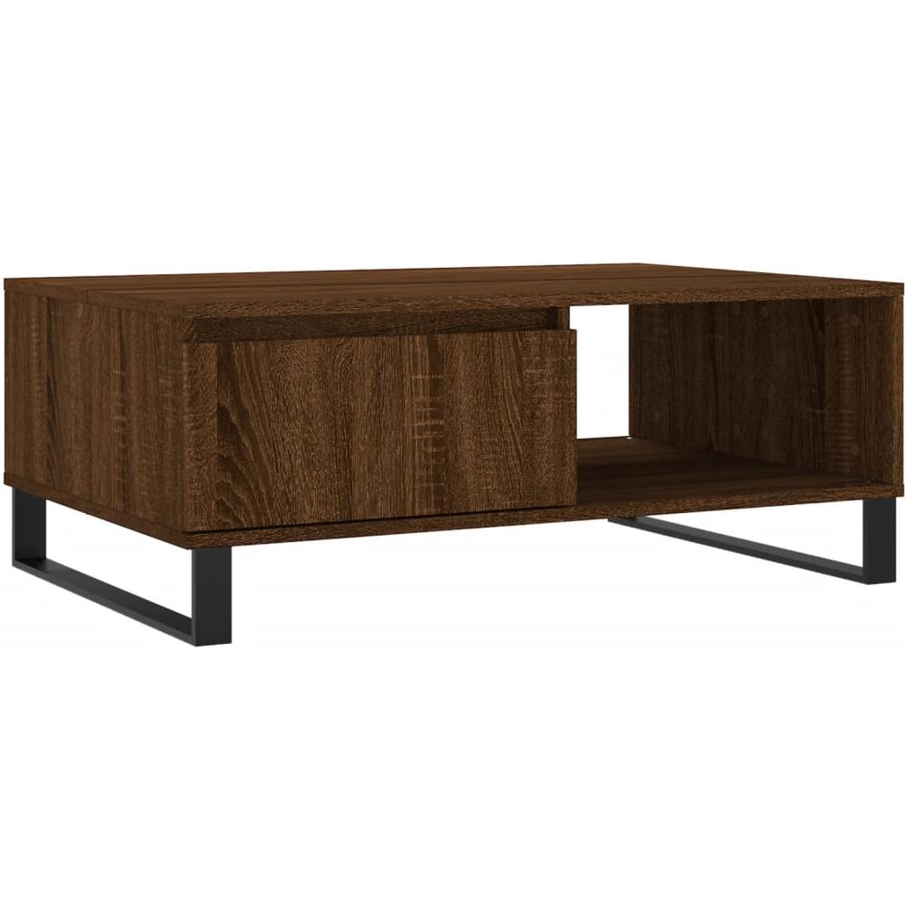 Tavolino Da Salotto Rovere Marrone 90x60x35cm Legno Multistrato - Foto 2