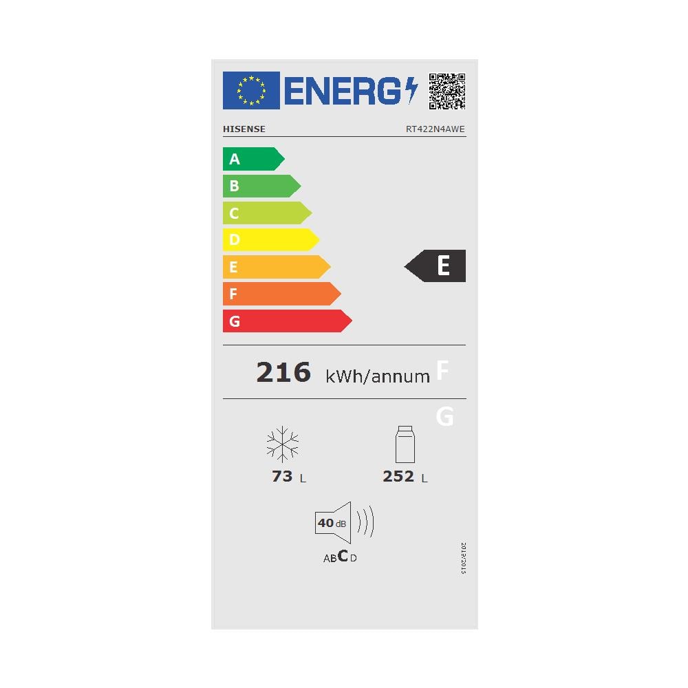 Frigorifero Doppia Porta RT422N4AWE Multi-Air Flow Classe E Capacità Lorda / Netta 325/252 Litri Colore Bianco - Foto 2