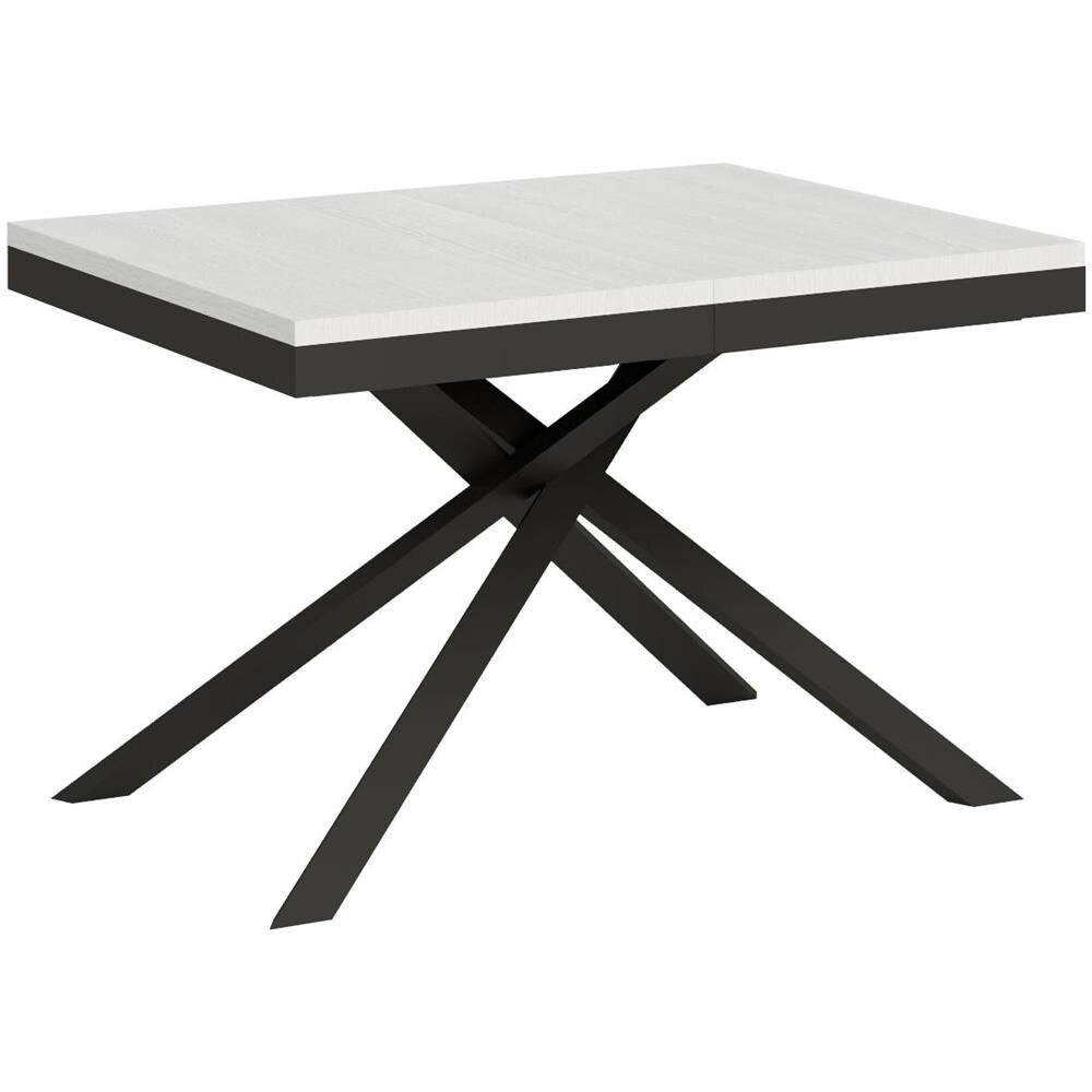 Tavolo allungabile 90x120/380 cm Karida Evolution bianco frassino telaio antracite - Foto 1