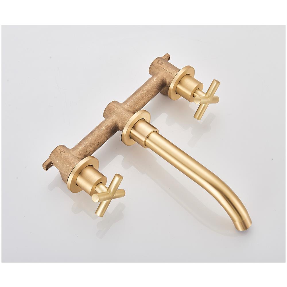 Rubinetto per lavabo da bagno, Blackswan, tipo M155, modello oro opaco, misura 22 cm - Foto 2