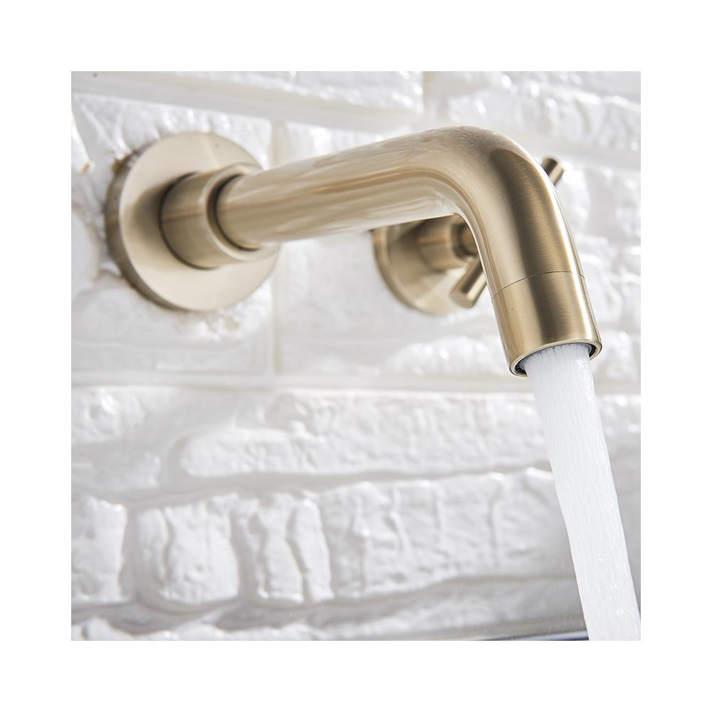 Rubinetto per lavabo da bagno, Blackswan, tipo M155, modello oro opaco, misura 22 cm - Foto 4