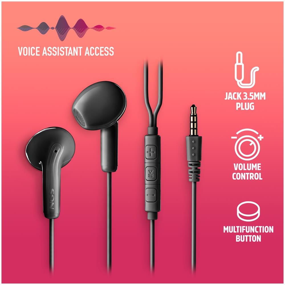 Auricolari Cross Flip Black - In-ear, Microfono, Controllo volume, Jack 3.5mm - Foto 1