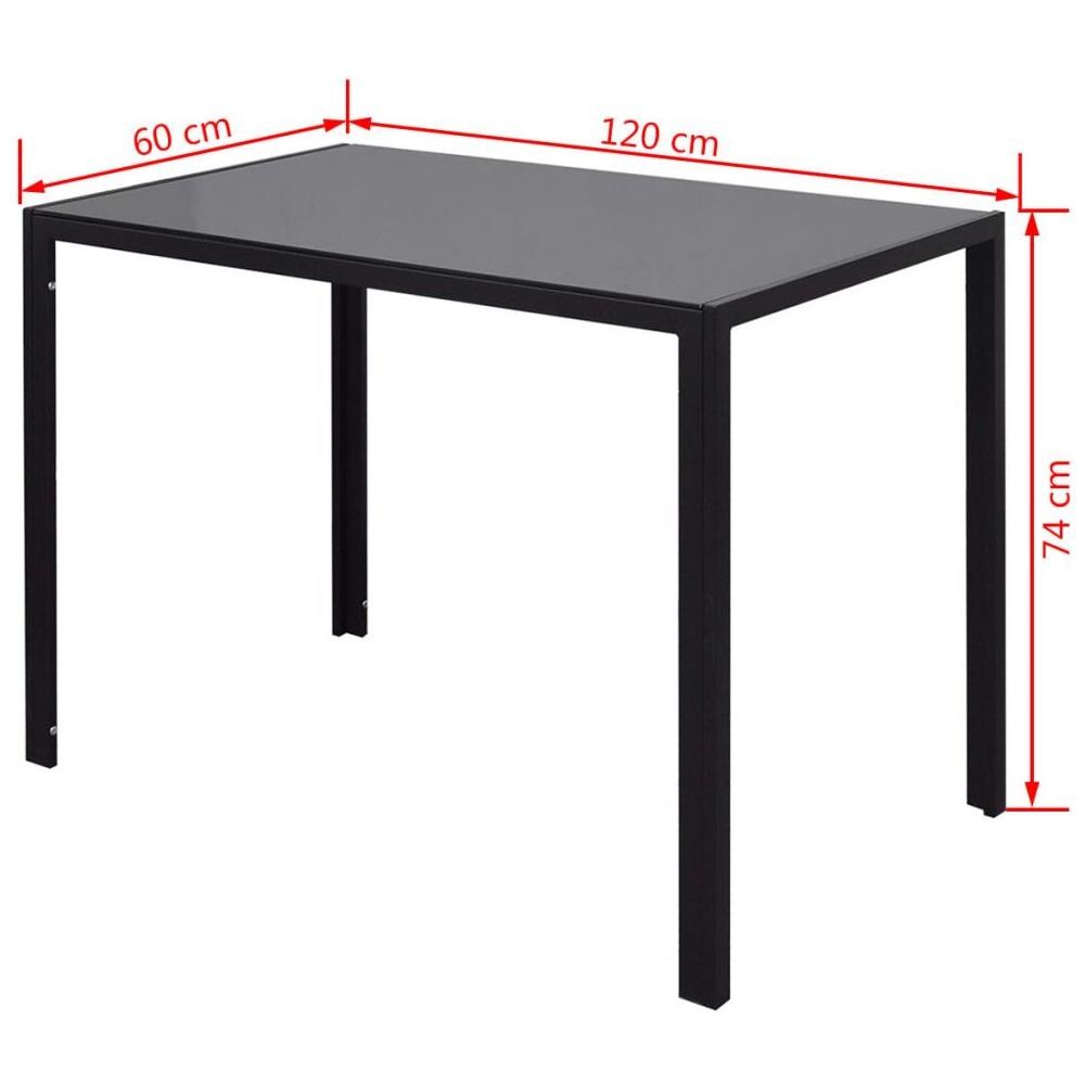 Set Tavolo Da Pranzo 7 Pezzi Nero E Bianco - Foto 14