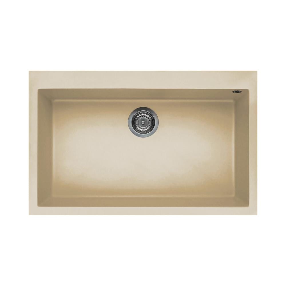 Lavello Quadra 130 Keratek Plus 79x50 cm 1 vasca Colore Champagne 95 - Foto 1