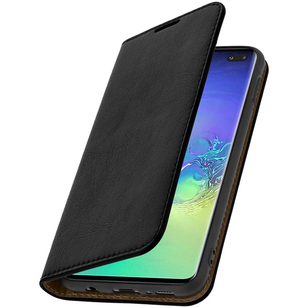 Custodia Galaxy S10 Plus Pelle Portafoglio Funzione Stand - Nero - Foto 5