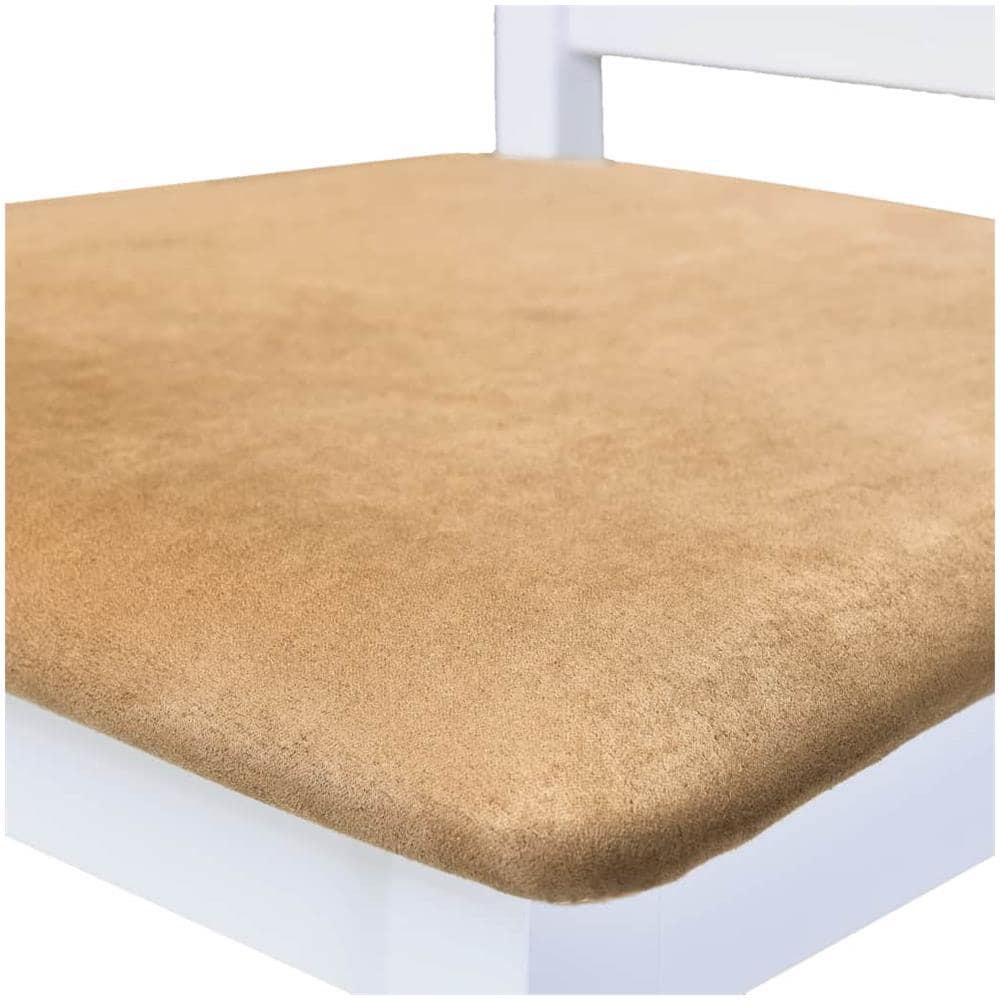 Set Tavolo E Sedie Da Bar 3 Pz Legno Massello Marrone E Bianco - Foto 7