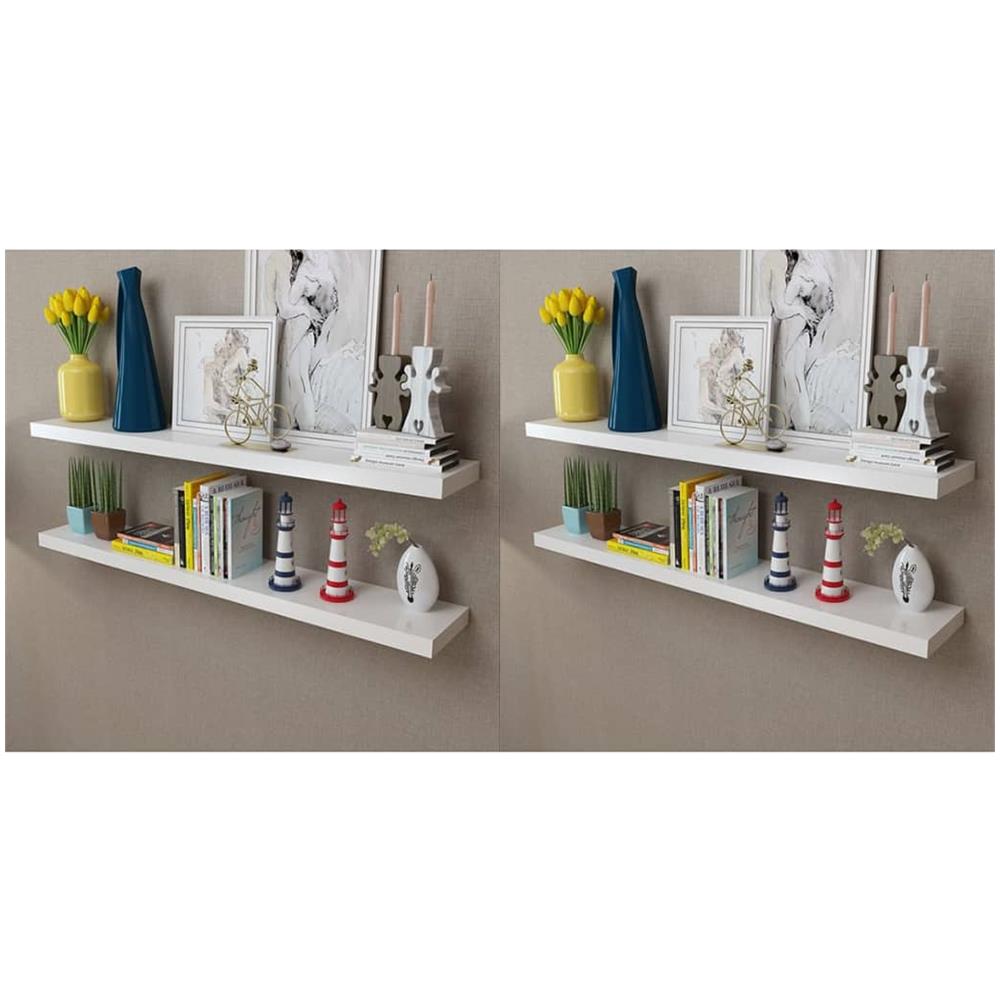 Mensole A Parete 4 Pz Bianco 120 Cm - Foto 1