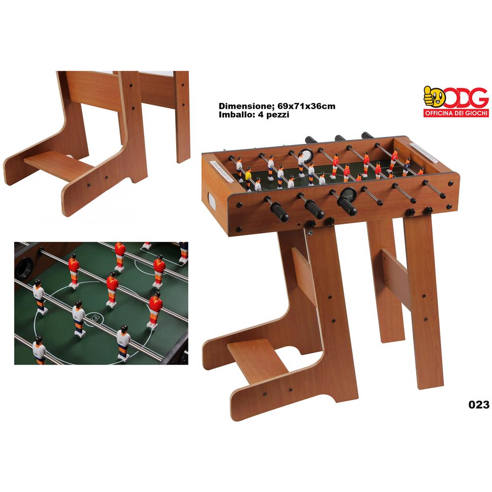 Calciobalilla In Legno Biliardino Richiudibile Cm. 69x71x36 Calcetto Salvaspazio - Foto 1