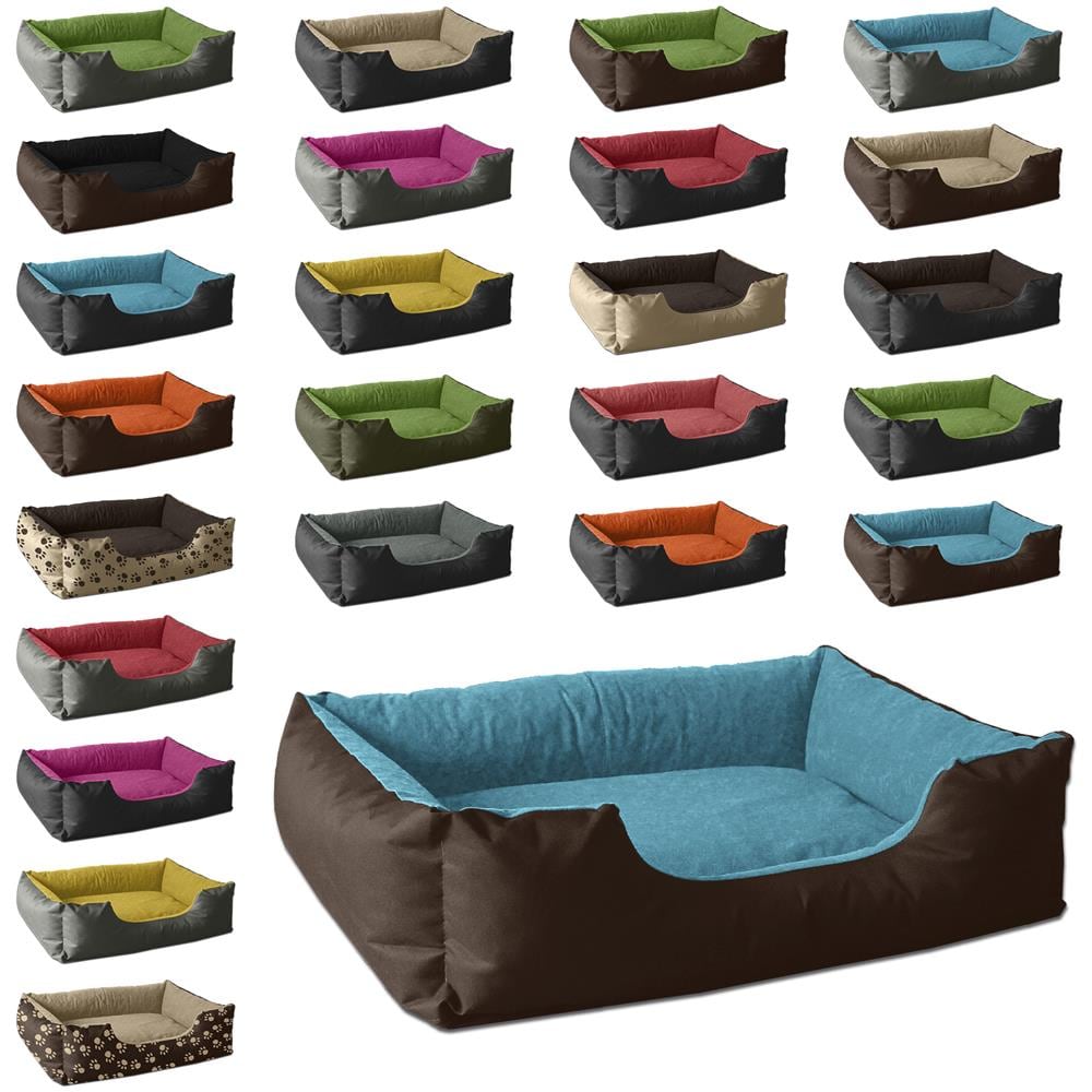 Lupi Letto Per Cane / gatto Cuccia Cuscino Per Cane, Divano Per Cane, Cestino Per Cane, Marrone / blu S - Foto 2