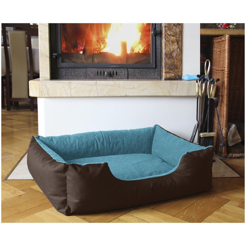 Lupi Letto Per Cane / gatto Cuccia Cuscino Per Cane, Divano Per Cane, Cestino Per Cane, Marrone / blu S - Foto 3