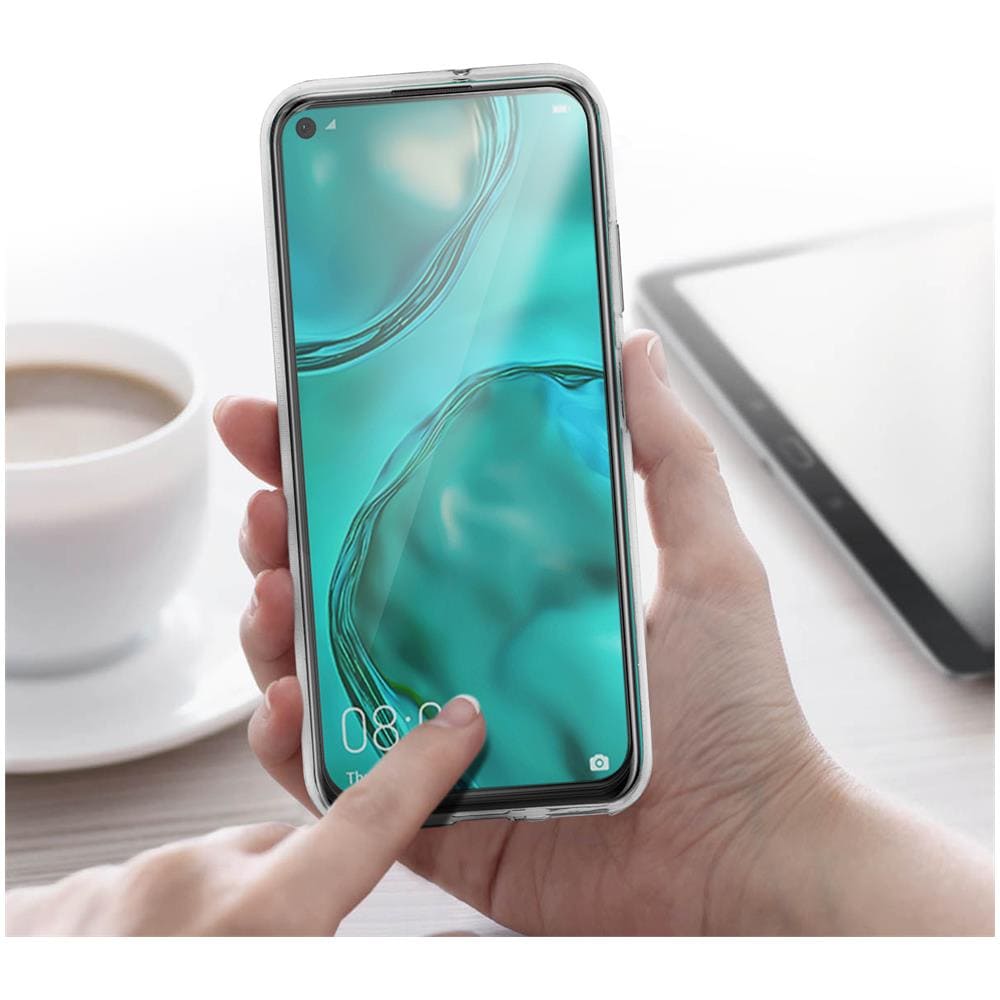 Cover Huawei P40 Lite Silicone Morbida / Pellicola Vetro Temperato 9h Nero - Foto 5