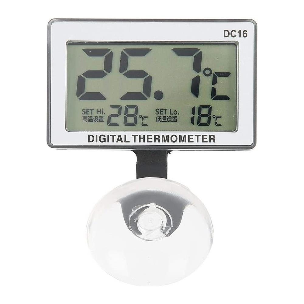 Termometro Per Acquario Impermeabile Schermo Lcd Ventosa Interno Dc16 - Foto 1