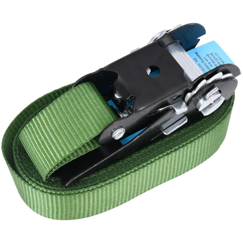Cinghie d'Ancoraggio a Cricchetto 4 pz 800 daN 6m Verde - Foto 2