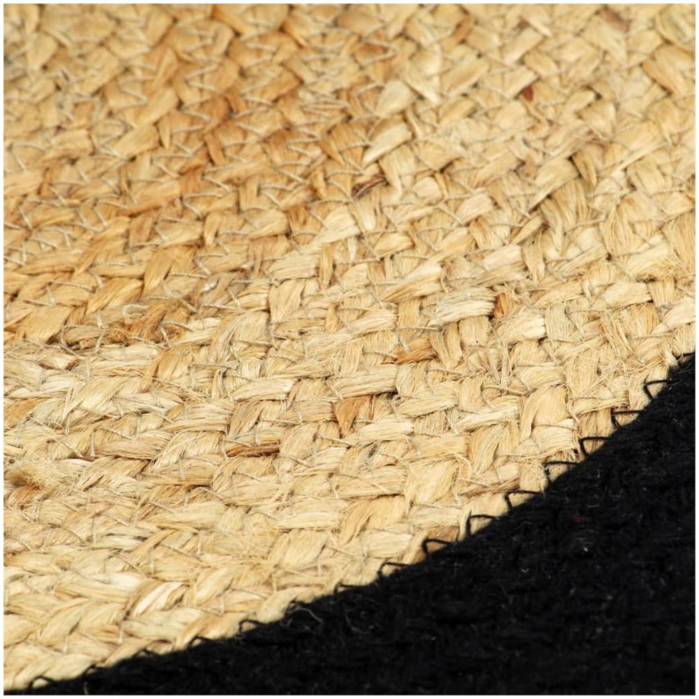 Tovagliette 4 pz Naturale e Nero 38 cm in Juta e Cotone - Foto 2