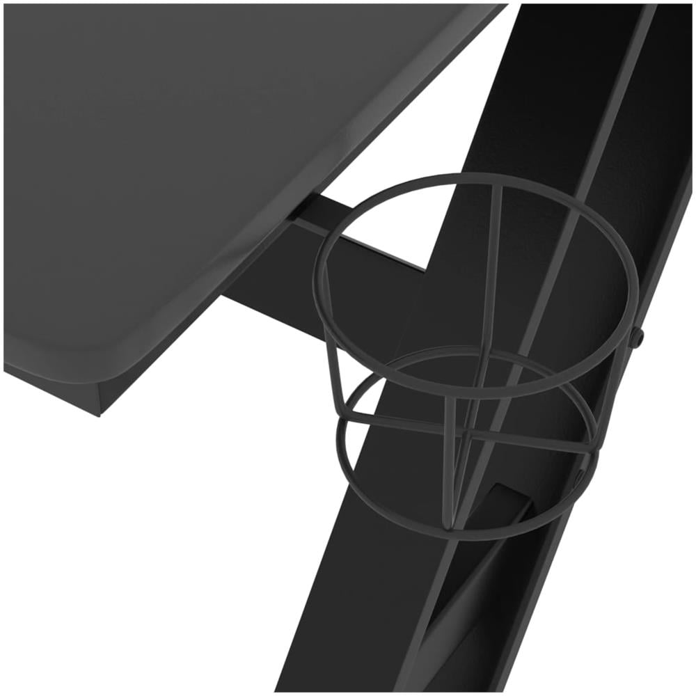 Scrivania da Gaming con Gambe a ZZ Nera 90x60x75 cm - Foto 9