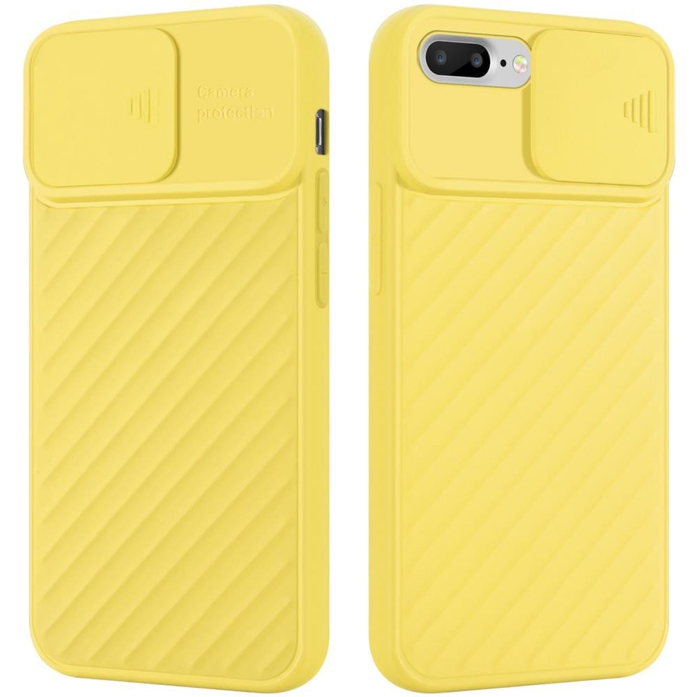 Custodia Compatibile Con Apple Iphone 7 Plus / 7s Plus / 8 Plus In Giallo Opaco - Coperchio Protettivo In Silicone Tpu Flessibile E Con Protezione Per La Fotocamera - Foto 1