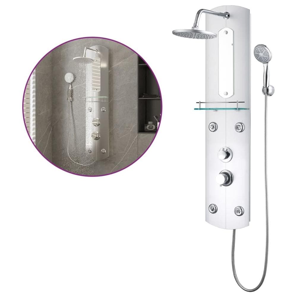 Pannello Doccia 25x43x110 Cm Argento - Foto 2