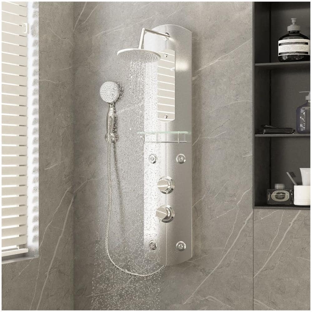 Pannello Doccia 25x43x110 Cm Argento - Foto 1