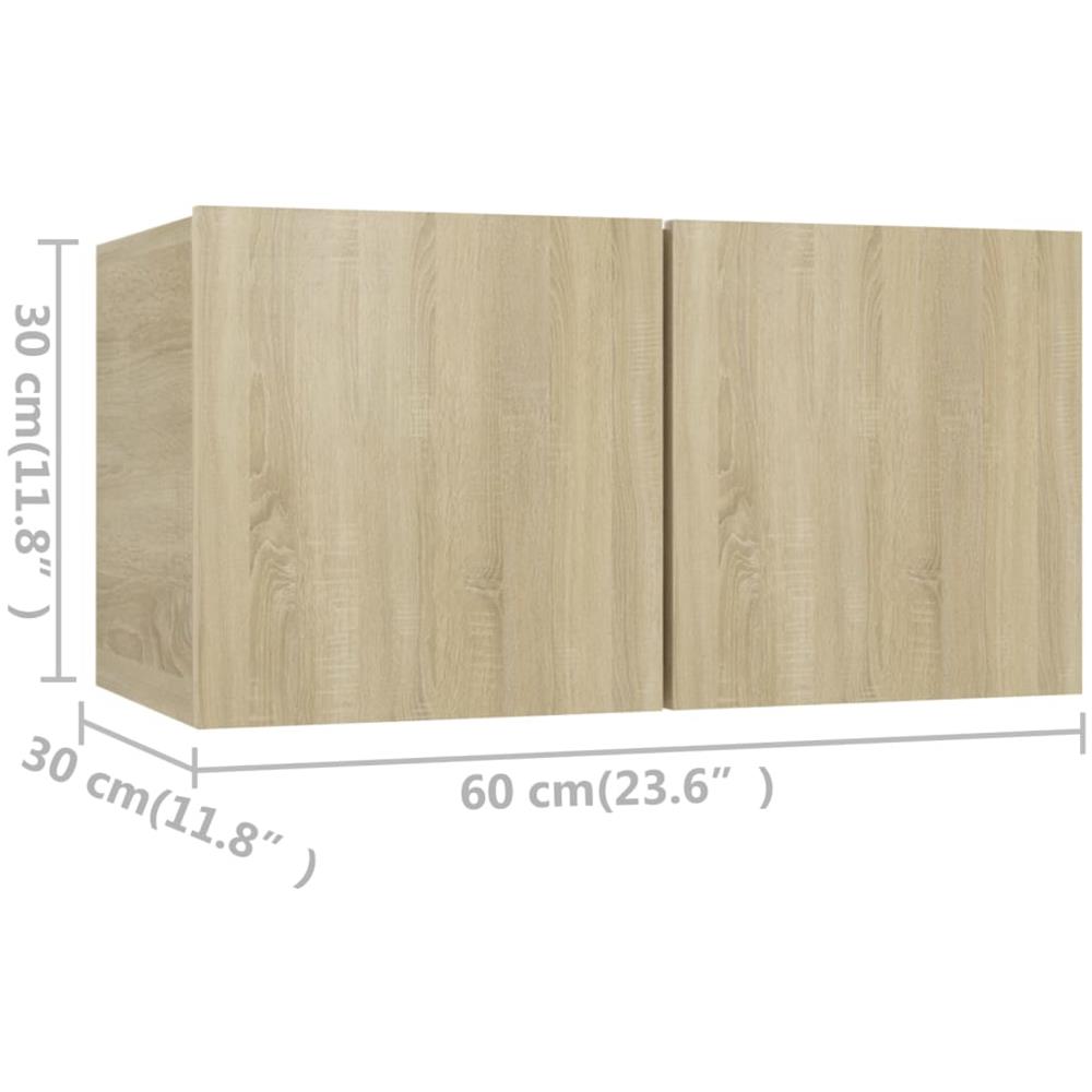 Set di Mobili Porta TV 4 pz Rovere Sonoma in Legno Multistrato - Foto 2