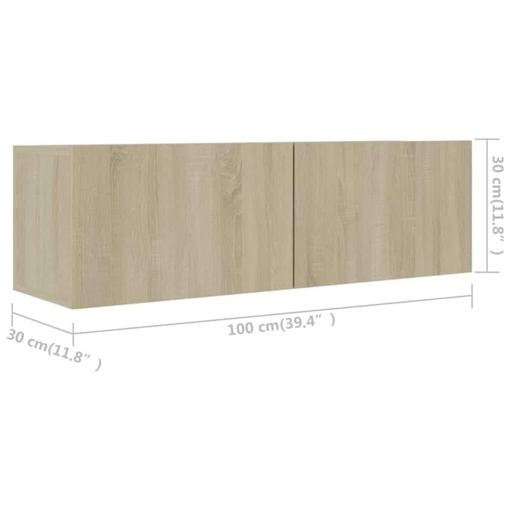 Set di Mobili Porta TV 4 pz Rovere Sonoma in Legno Multistrato - Foto 8