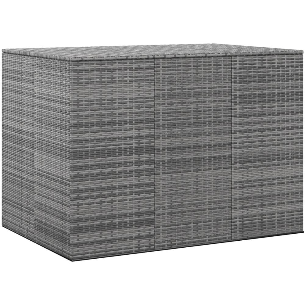 Contenitore Da Giardino In Rattan Pe 145x100x103 Cm Grigio - Foto 1