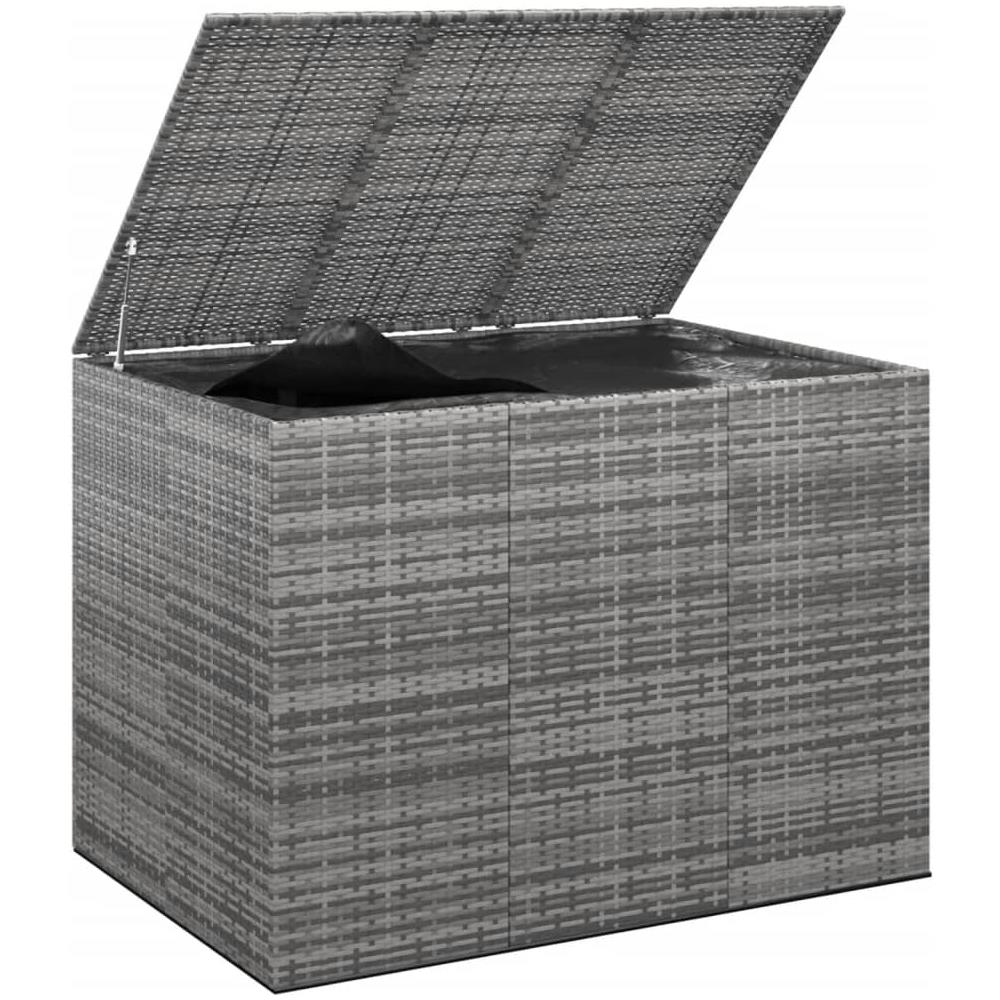 Contenitore Da Giardino In Rattan Pe 145x100x103 Cm Grigio - Foto 3