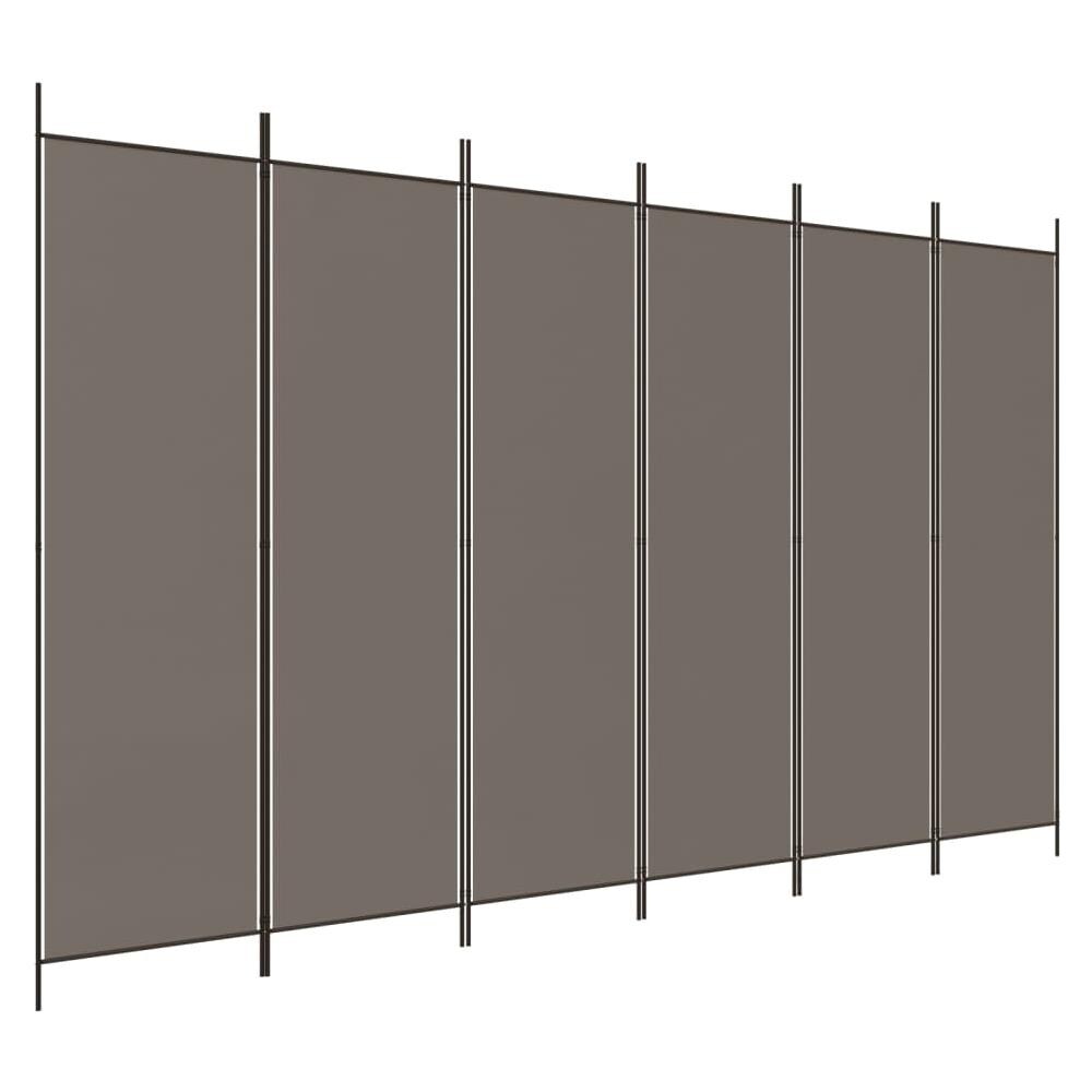 Divisorio A 6 Pannelli Antracite 300x220 Cm Tessuto - Foto 2