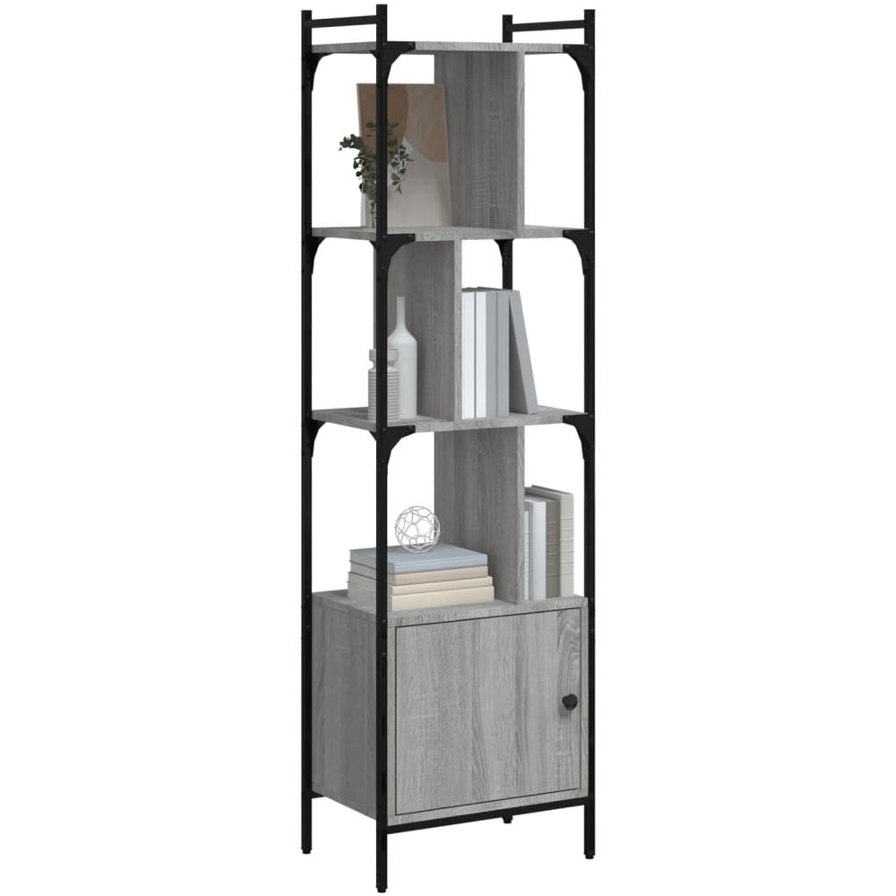 Libreria Anta Grigio Sonoma 44,5x30x154,5 Cm Legno Multistrato - Foto 3