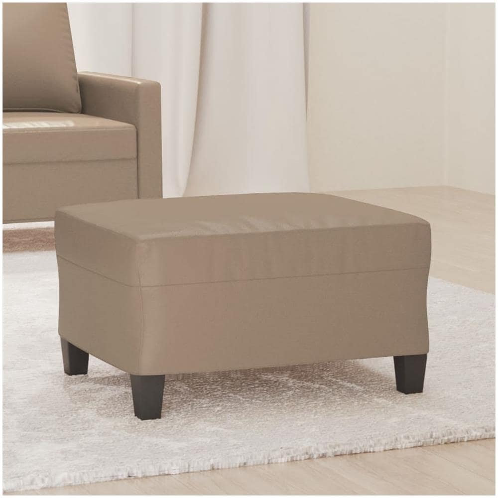 Poggiapiedi Cappuccino 70x55x41 Cm In Similpelle - Foto 1