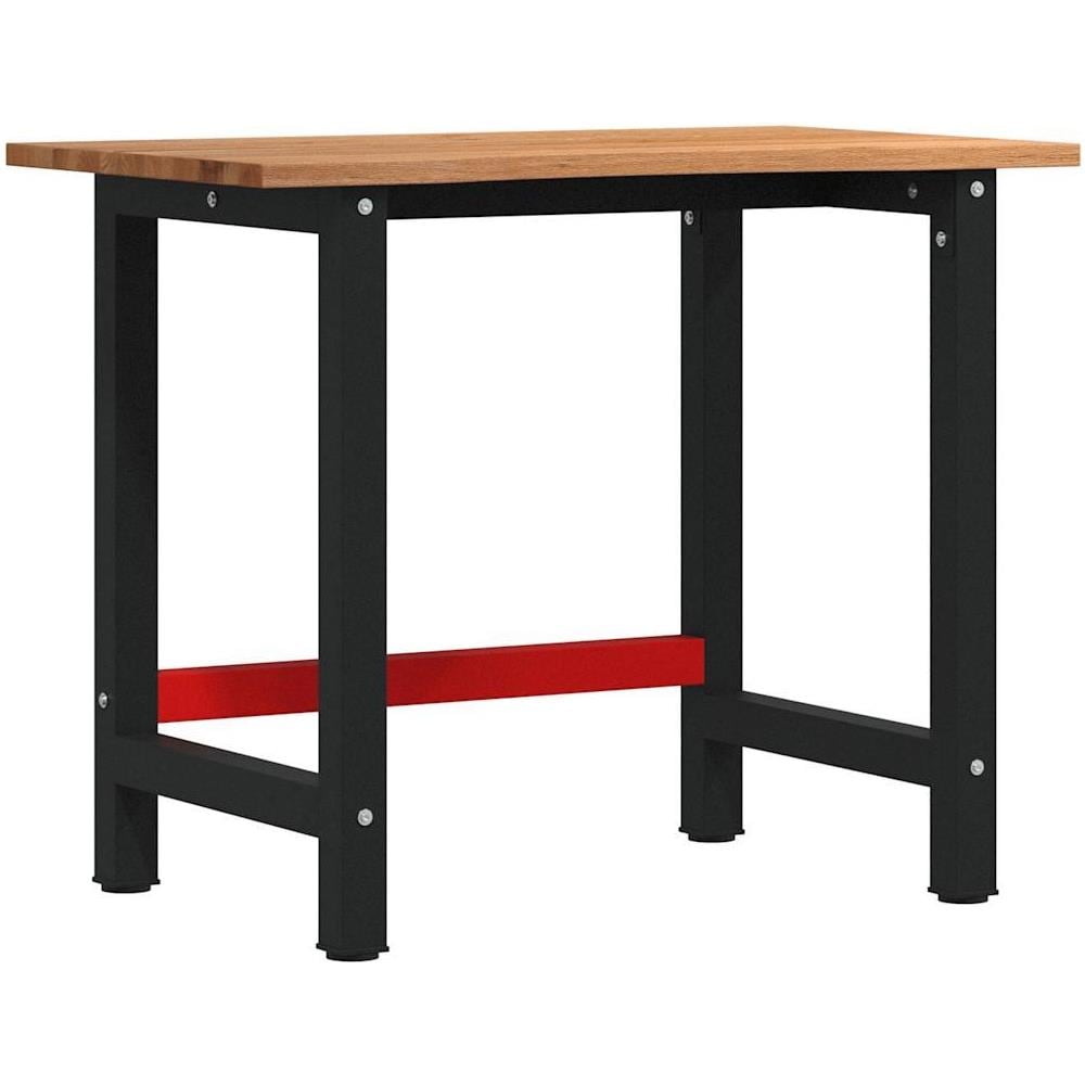 Banco Lavoro Marrone Chiaro 100x60x81,5cm Legno Massello Rovere - Foto 1