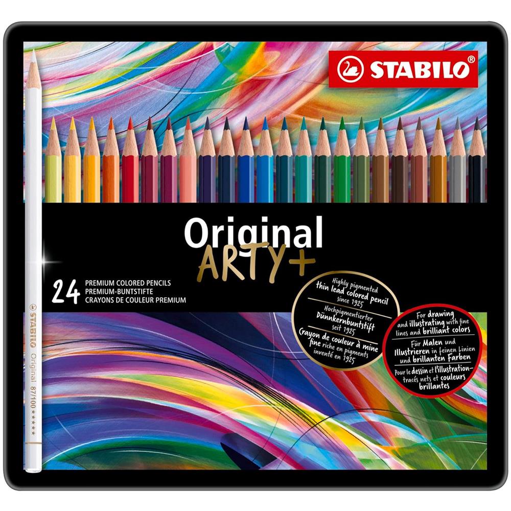 Original - Matita colorata Premium - ARTY+ - Scatola in Metallo da 24 - Colori assortiti - Foto 2