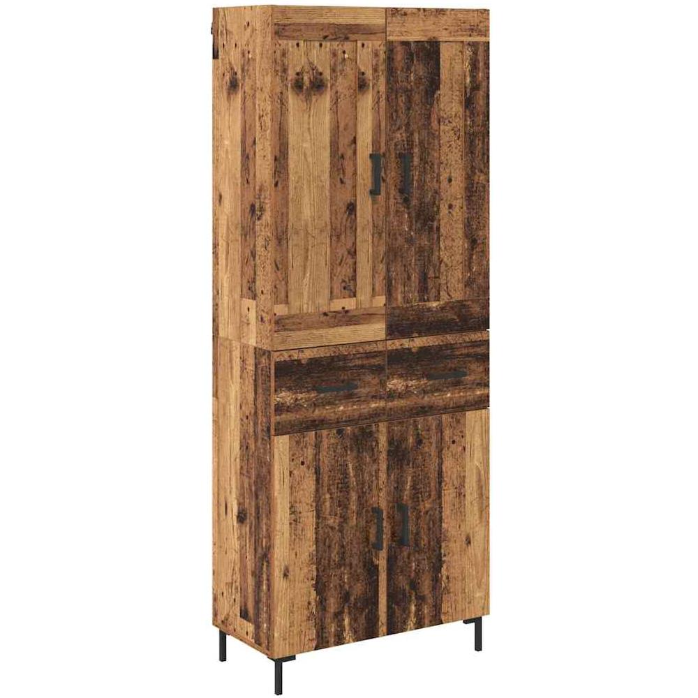 Credenza con cassetto 2 pcs Legno vecchio Legno multistrato - Foto 1