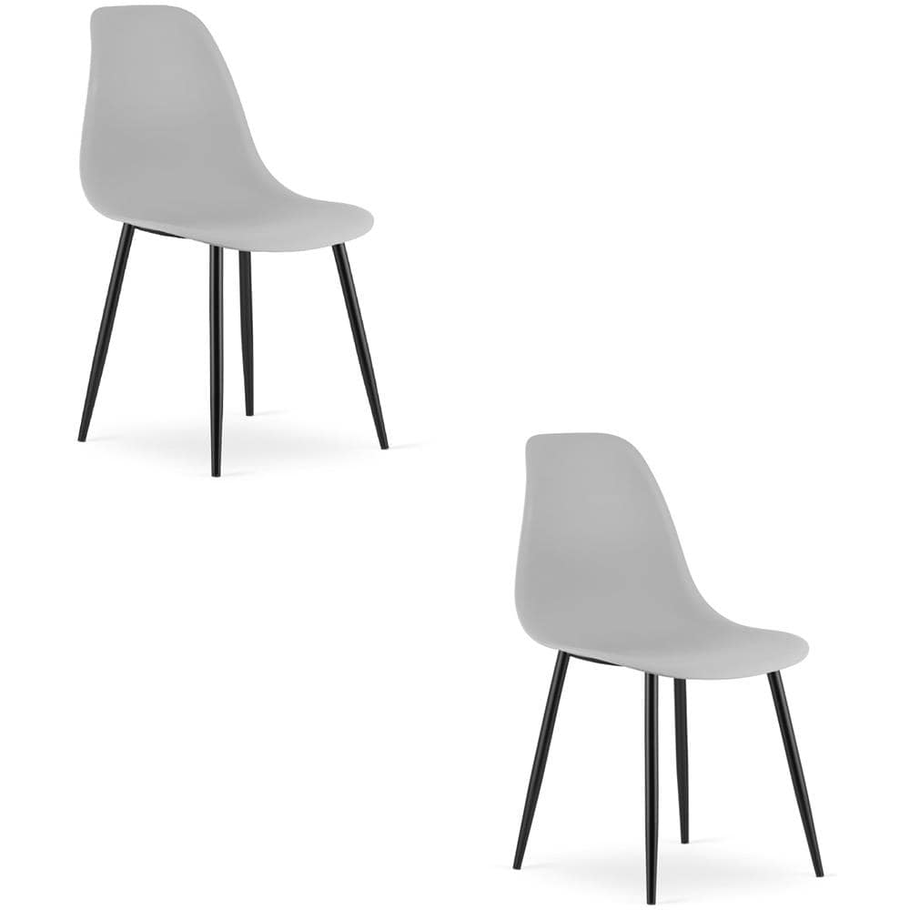 WAT Sedia da scrivania moderna con gambe grigie /nere x2 - Foto 1