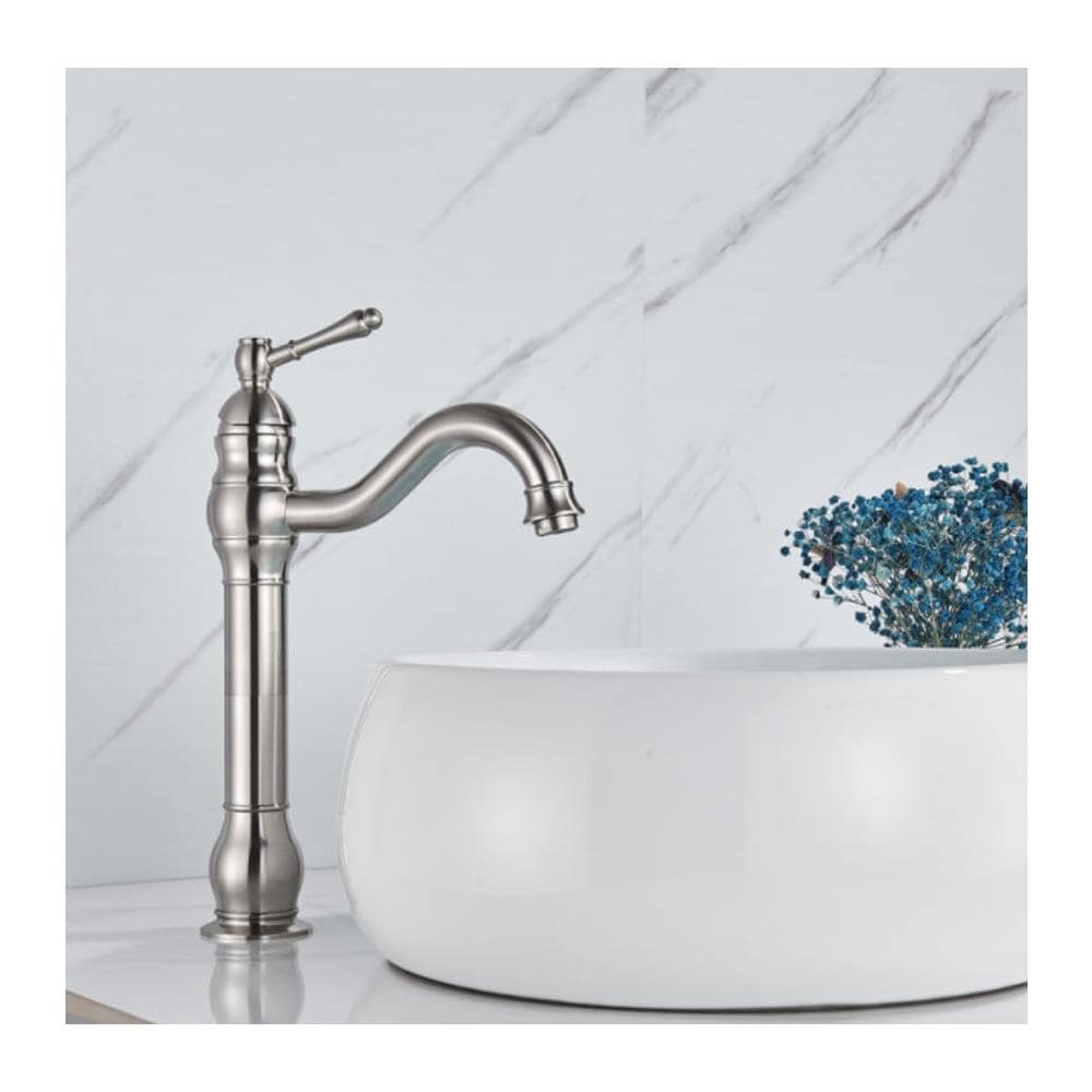 Rubinetto per lavabo da bagno, Blackswan, tipo M154, modello lungo in nichel, misura 32,5 cm - Foto 2