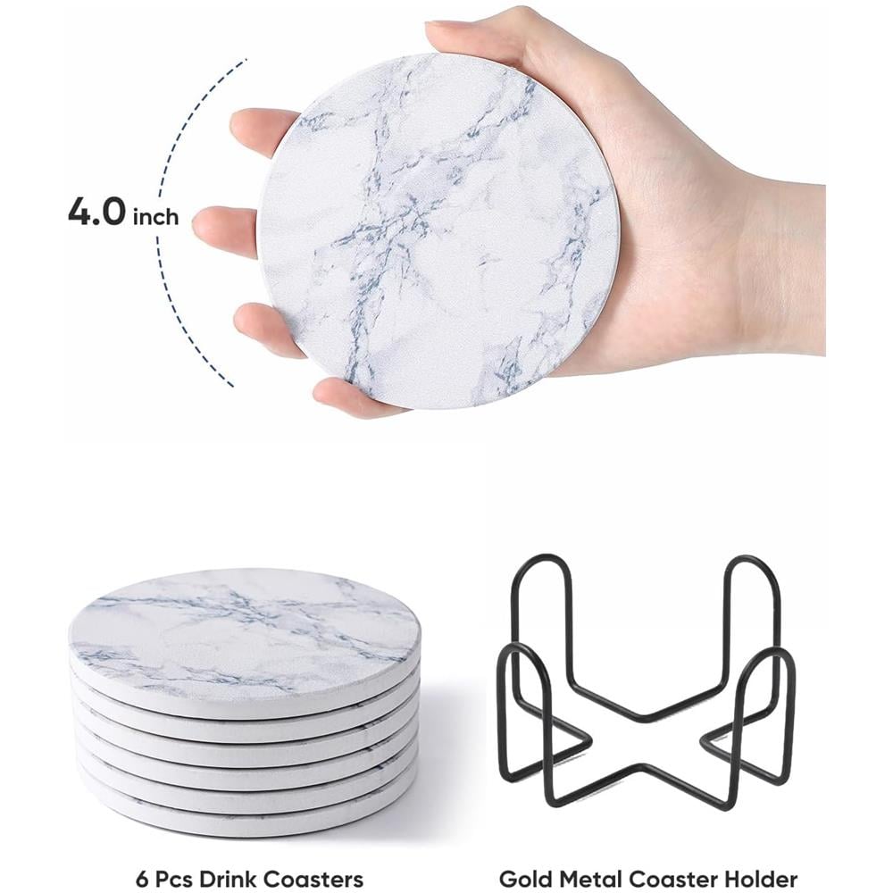 Sottobicchieri per bevande, 4 pollici, set da 6 - Foto 2