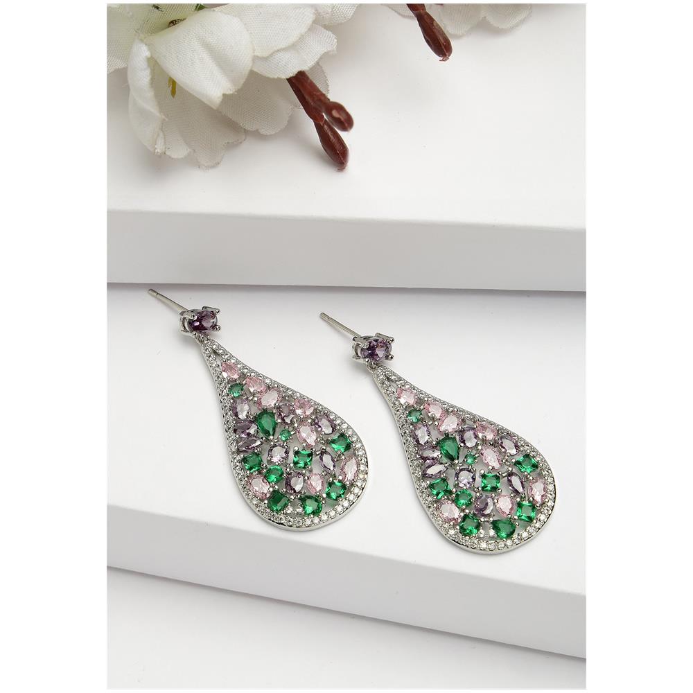 Collezione Diva Orecchini Floreali Vintage in Zirconia - Foto 1
