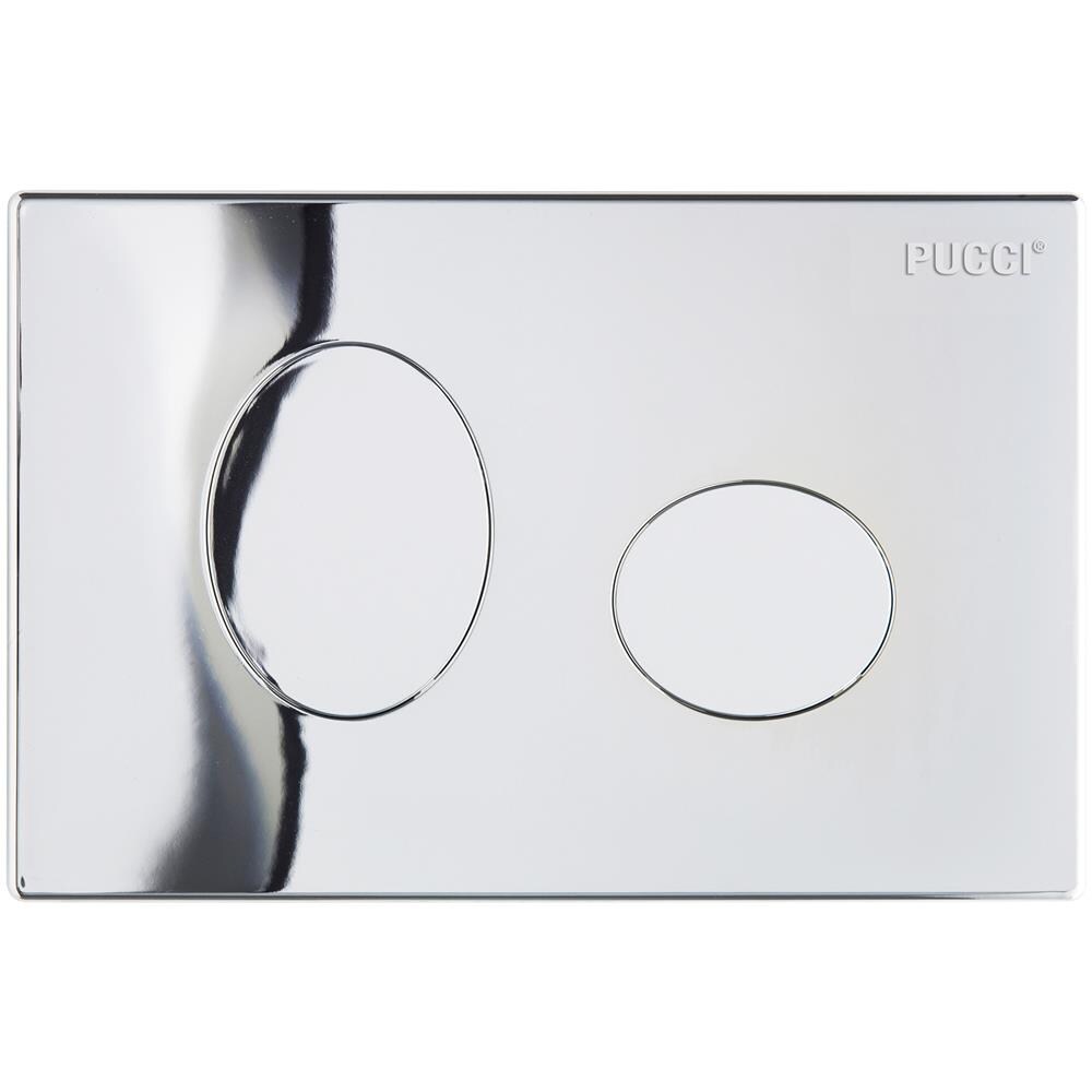 cm 28x18 2 TASTI COMPLETA DI TELAIO PER CASSETTA mod ECO PUCCI PLACCA OVALE CROMATA