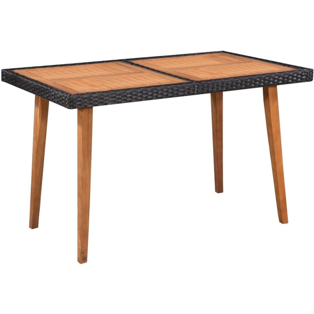 Set Da Pranzo Da Giardino 5 Pz In Polirattan Nero E Marrone - Foto 2